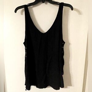 Black Tank with Side Detailing